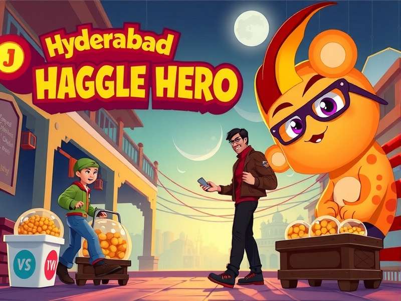 Hyderabad Haggle Hero Market Adventure Hyderabad Haggle Hero game banner showing vibrant Indian market